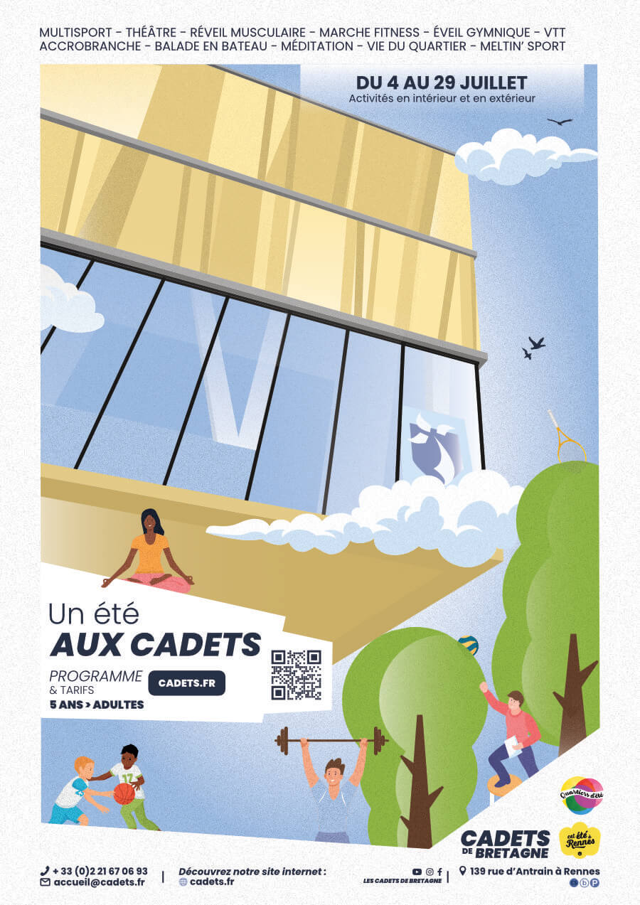 L'été aux Cadets de Bretagne : du sport, de la culture pour tous les âges. Annonce programmation