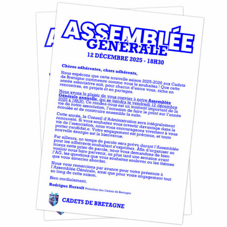 Assemblée Générale, bénévolat, badges et stages : l’actualité des Cadets de Bretagne